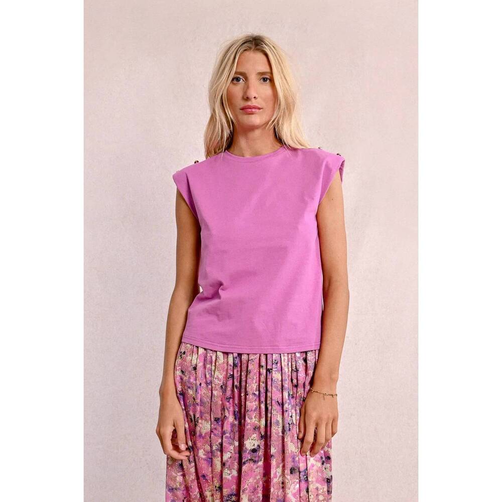 NEW MOLLY BRACKEN knitted top in purple bougainvillier